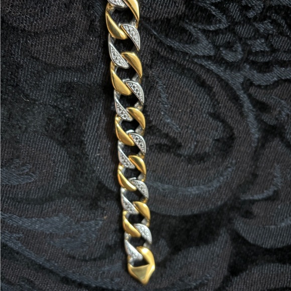 NWT- MENS 18K GOLD / SILVER BRACELET - Picture 9 of 13